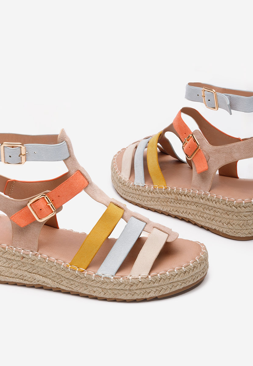 Farebné espadrilky sandale Sanjana V3