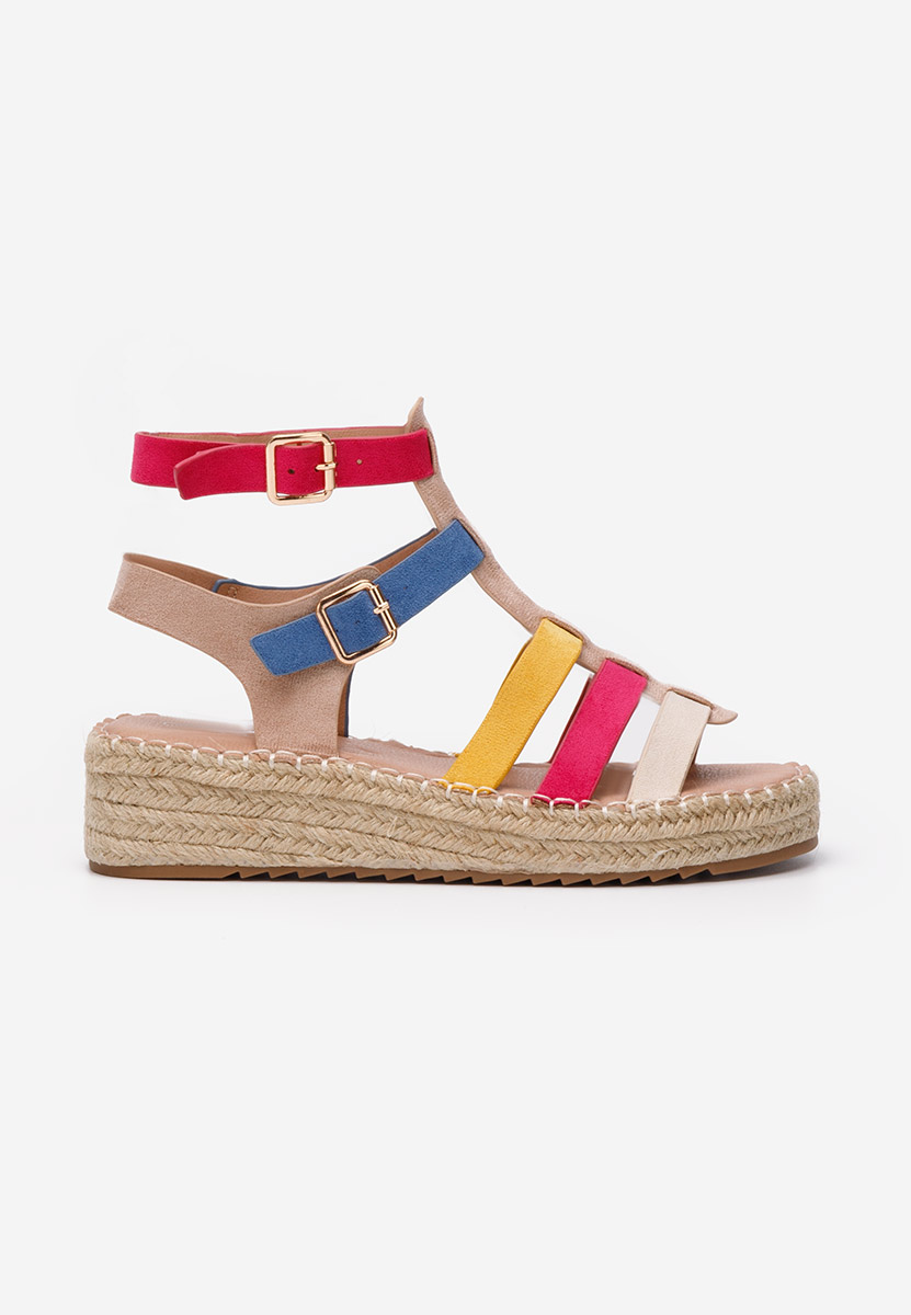 Farebné espadrilky sandale Sanjana V2