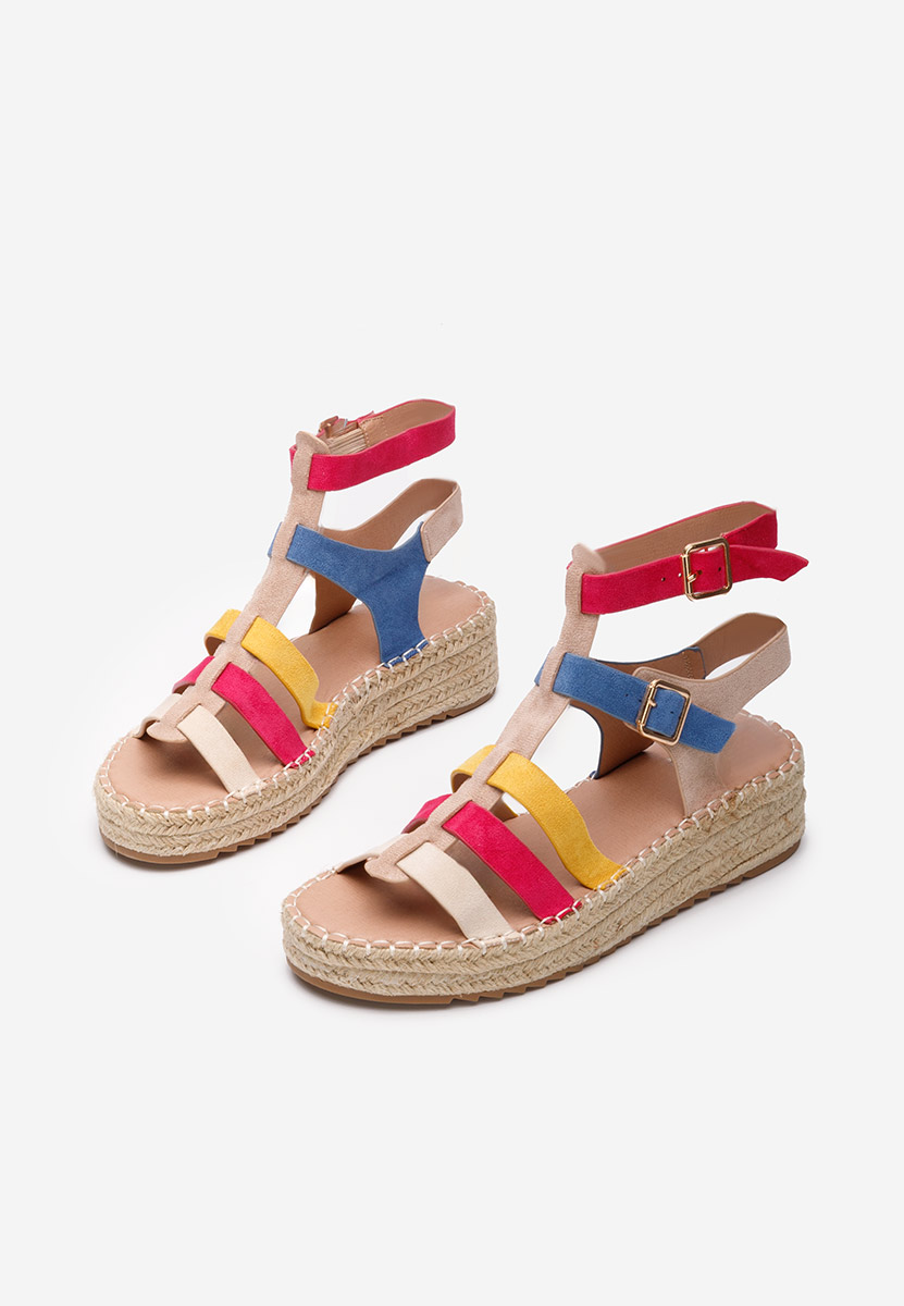 Farebné espadrilky sandale Sanjana V2