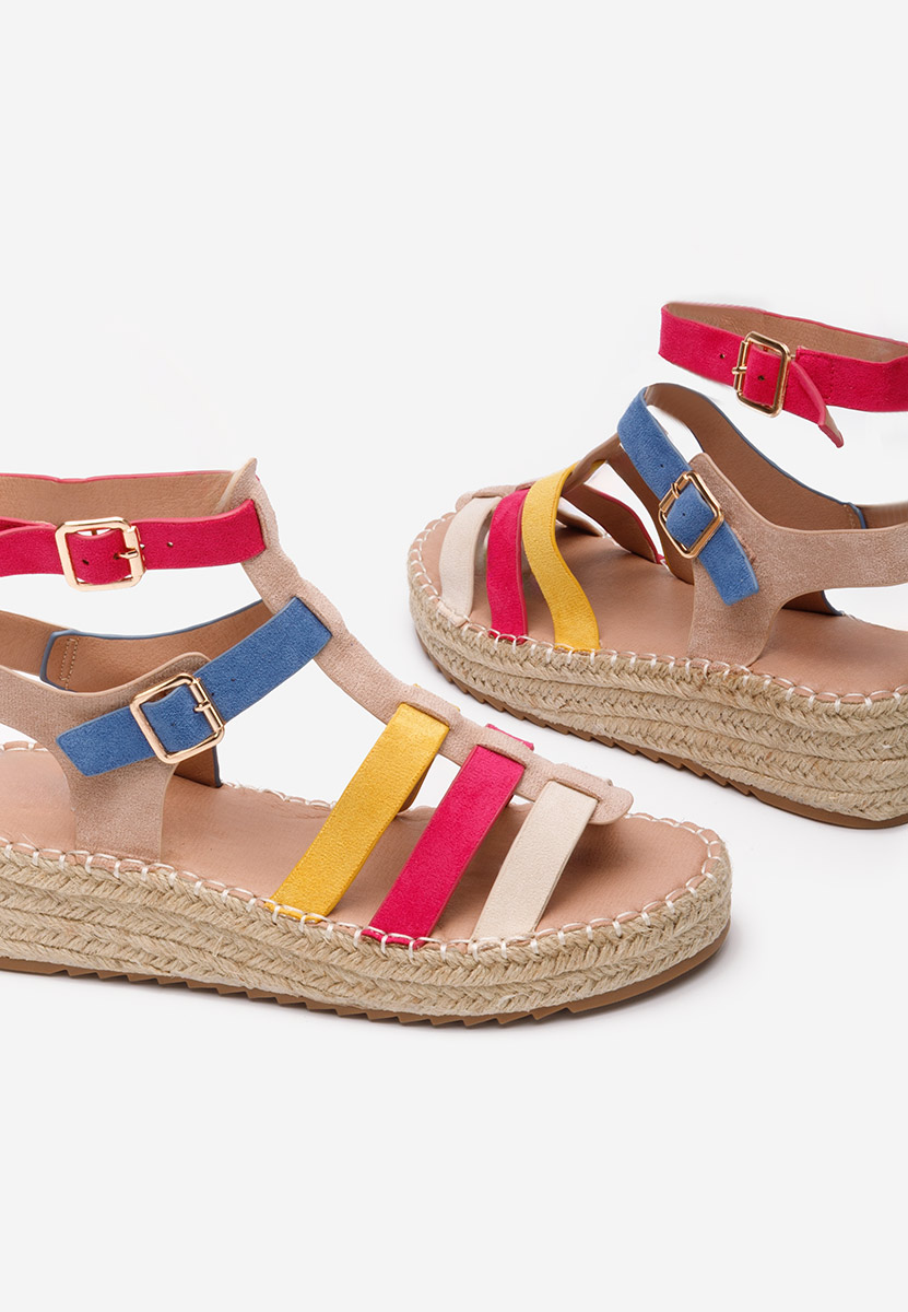 Farebné espadrilky sandale Sanjana V2
