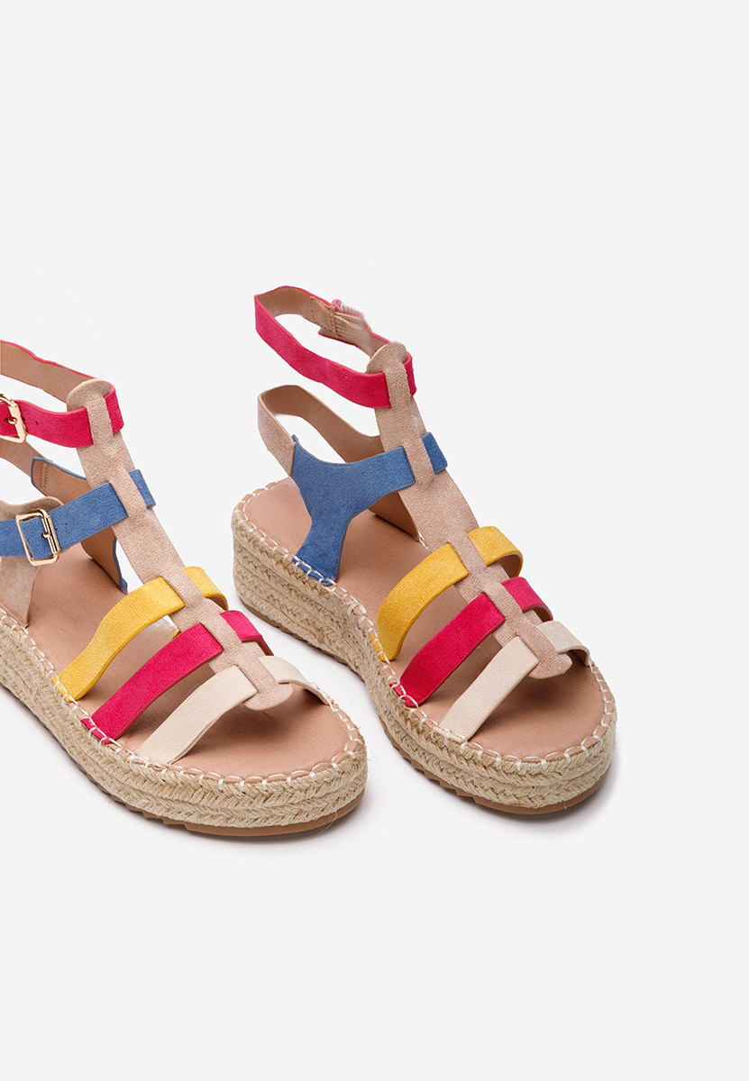 Farebné espadrilky sandale Sanjana V2