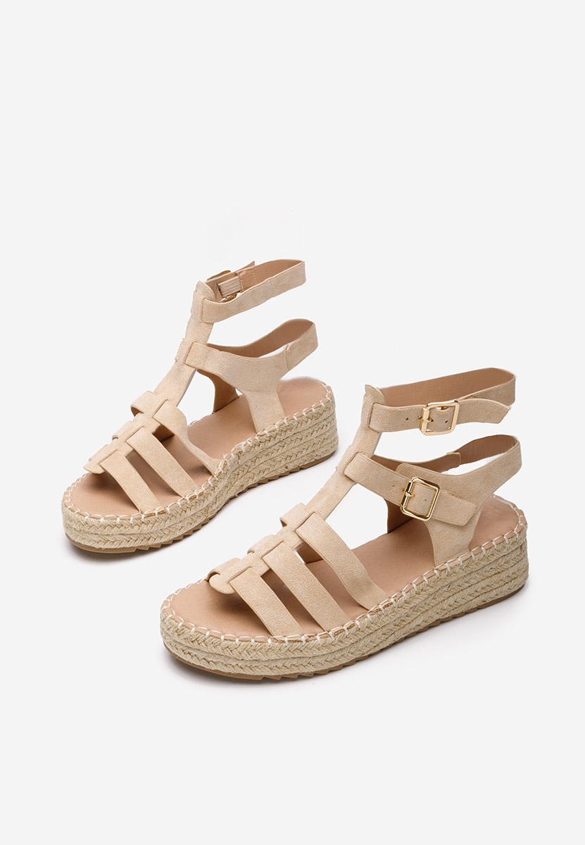 Béžové espadrilky sandale Sanjana