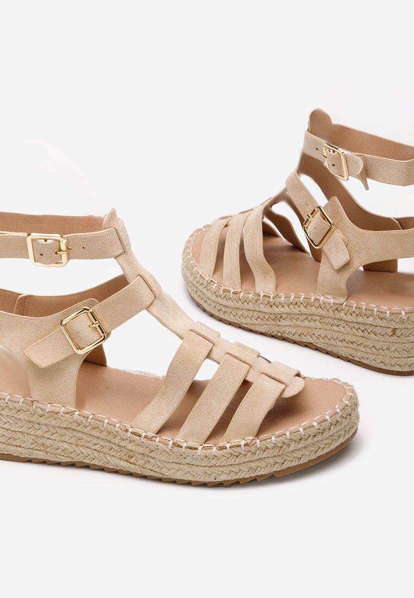 Béžové espadrilky sandale Sanjana