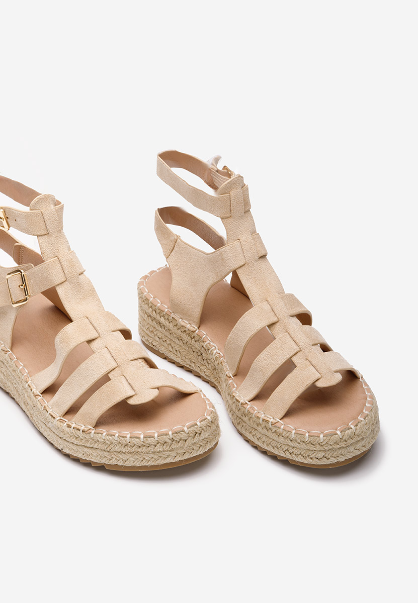 Béžové espadrilky sandale Sanjana