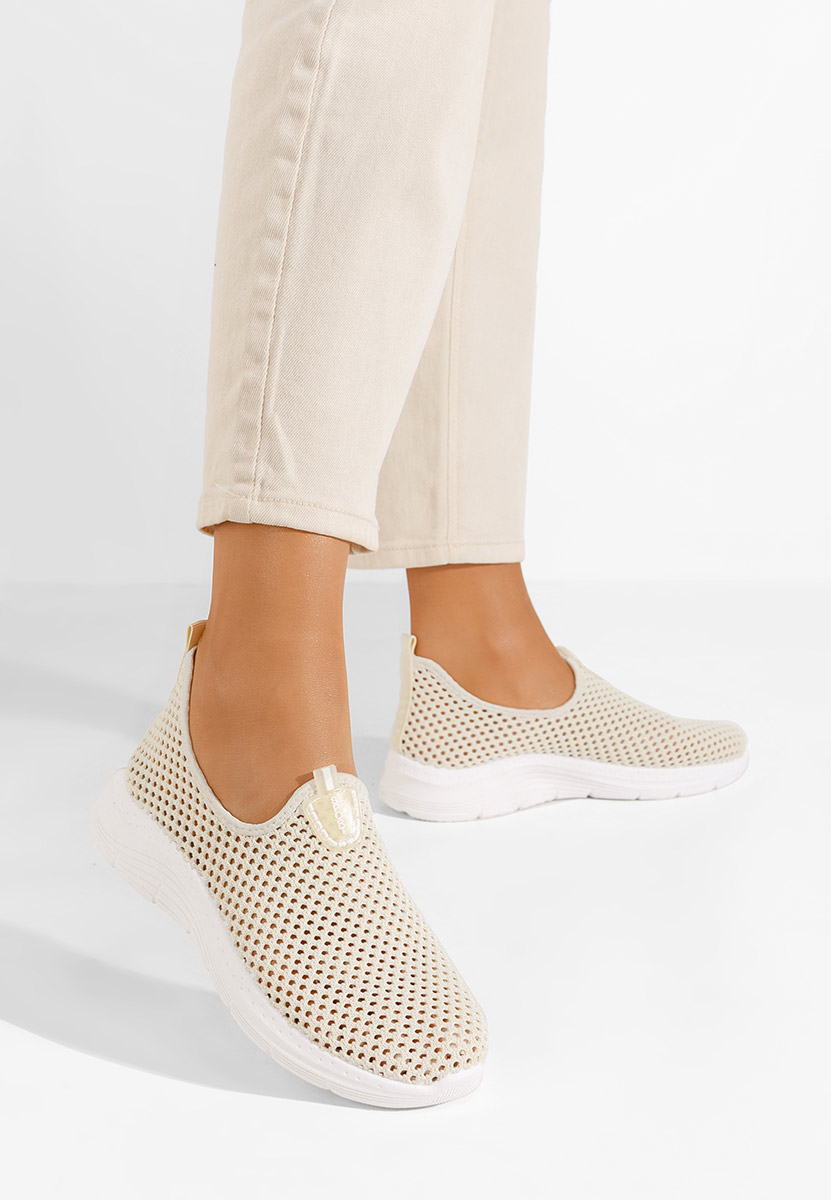 Béžové slip on tenisky damske Kadrina