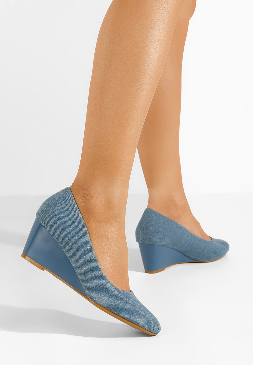 Denim lodičky na platforme Cutiara