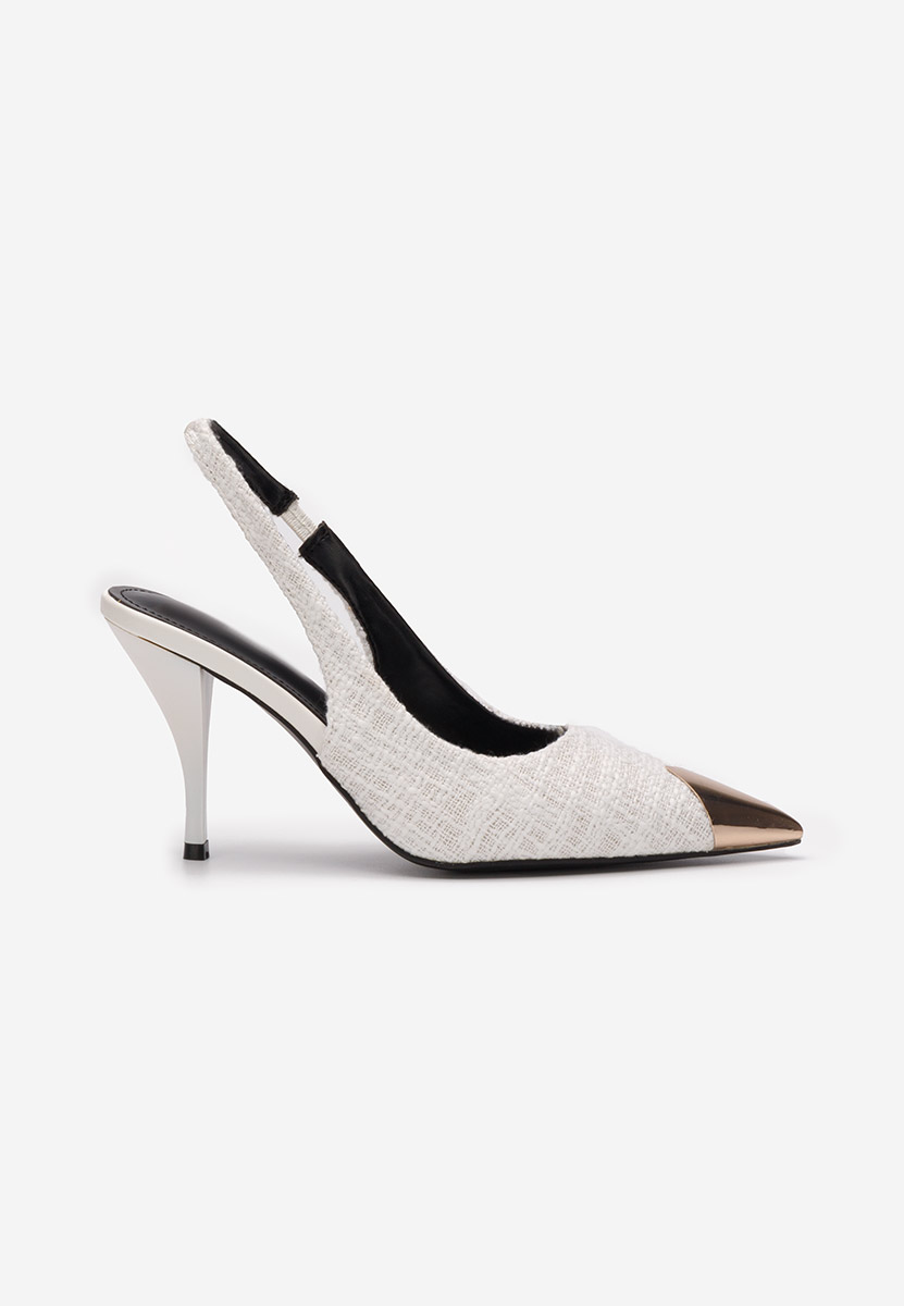 Biele elegantné dámske lodičky Sagria