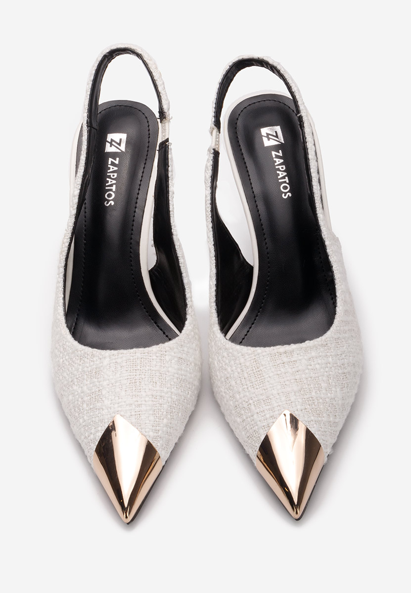 Biele elegantné dámske lodičky Sagria