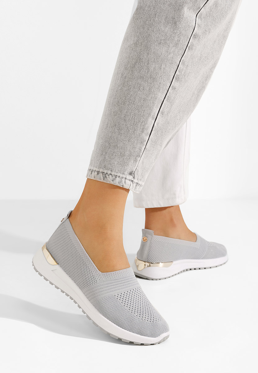 Sivé slip on tenisky damske Antrea