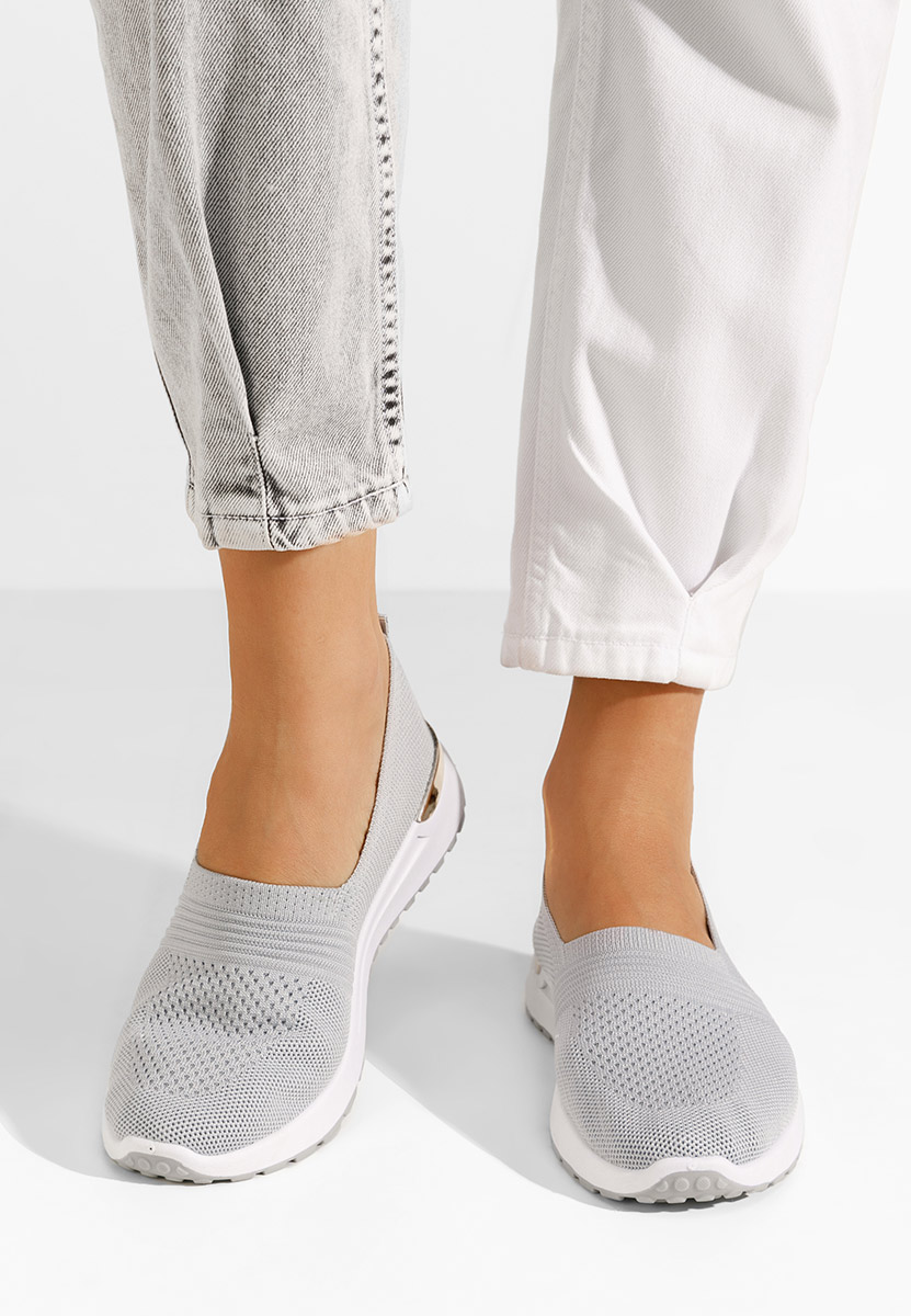 Sivé slip on tenisky damske Antrea