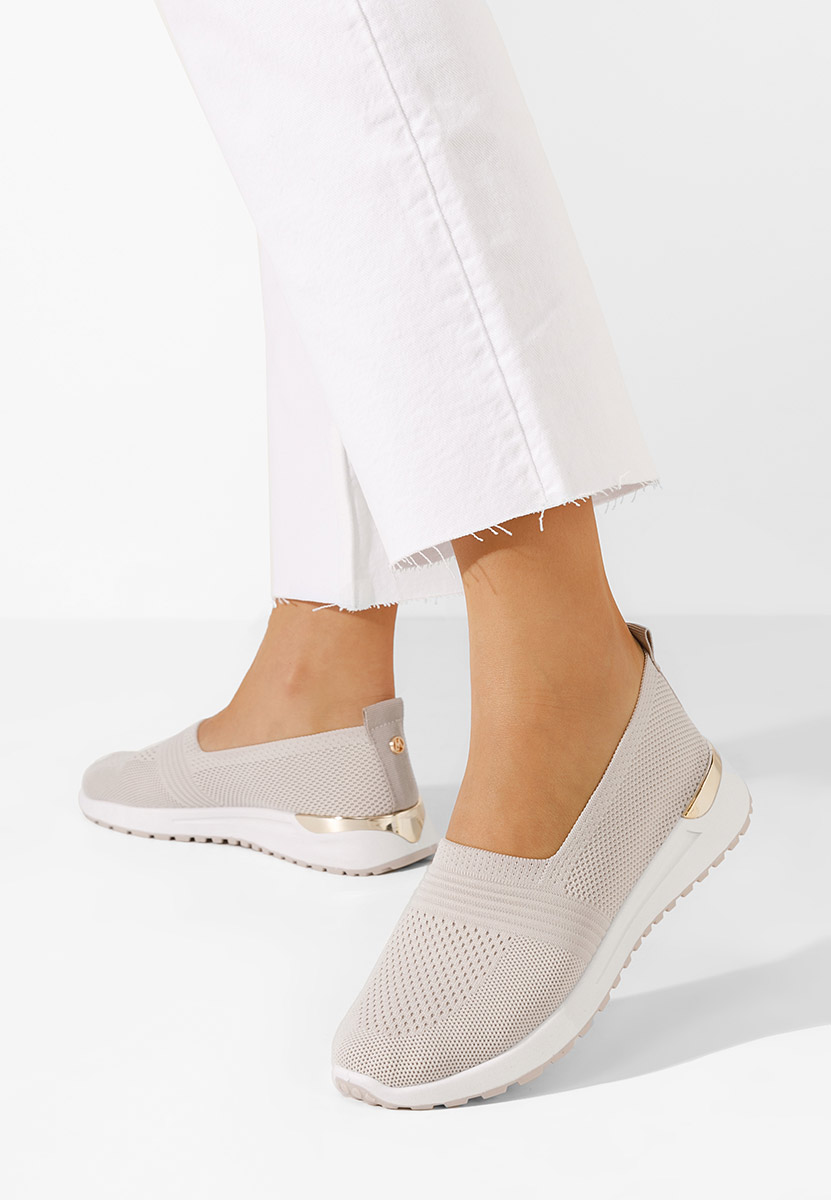 Béžové slip on tenisky damske Antrea