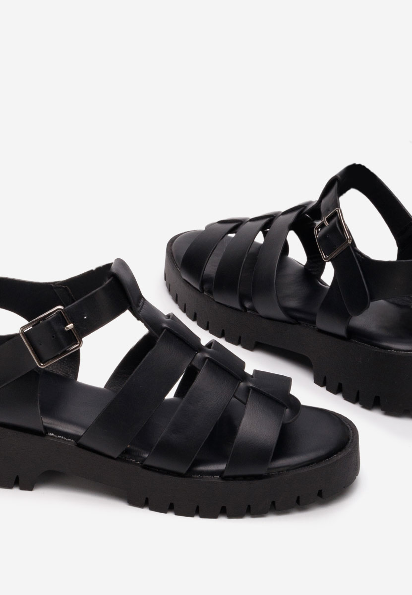 Čierne dámske sandále na leto Laurie