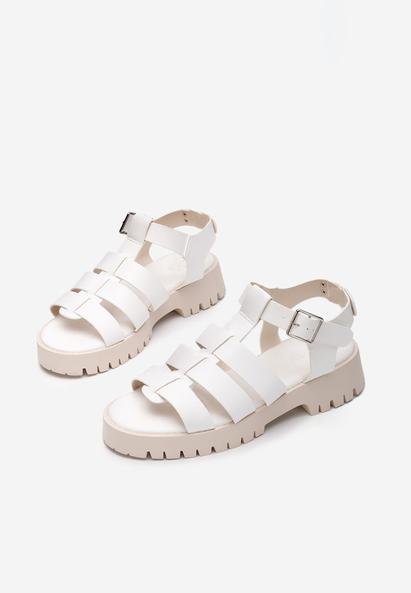 Biele dámske sandále na leto Laurie