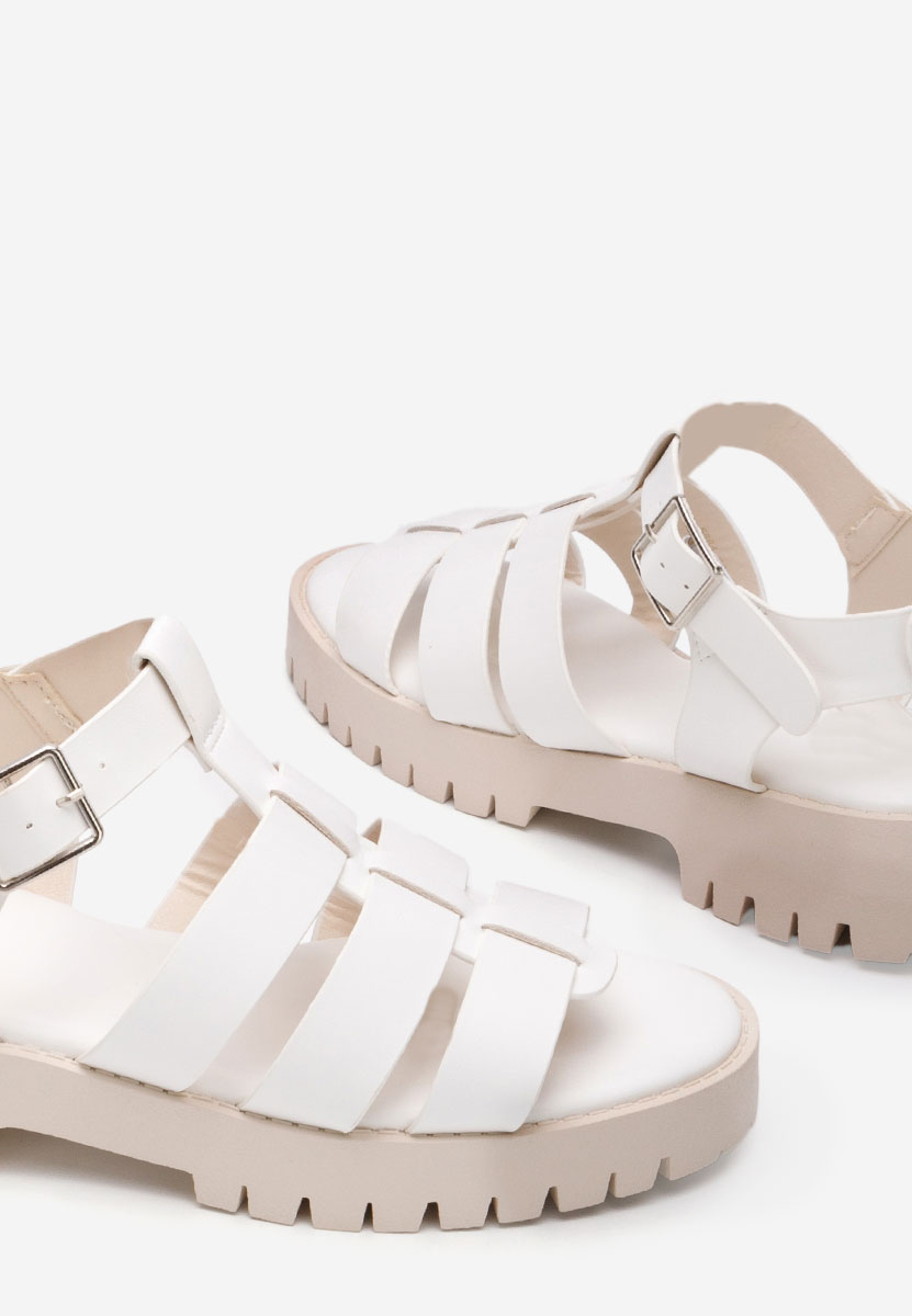 Biele dámske sandále na leto Laurie