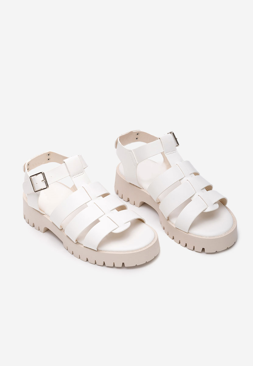 Biele dámske sandále na leto Laurie