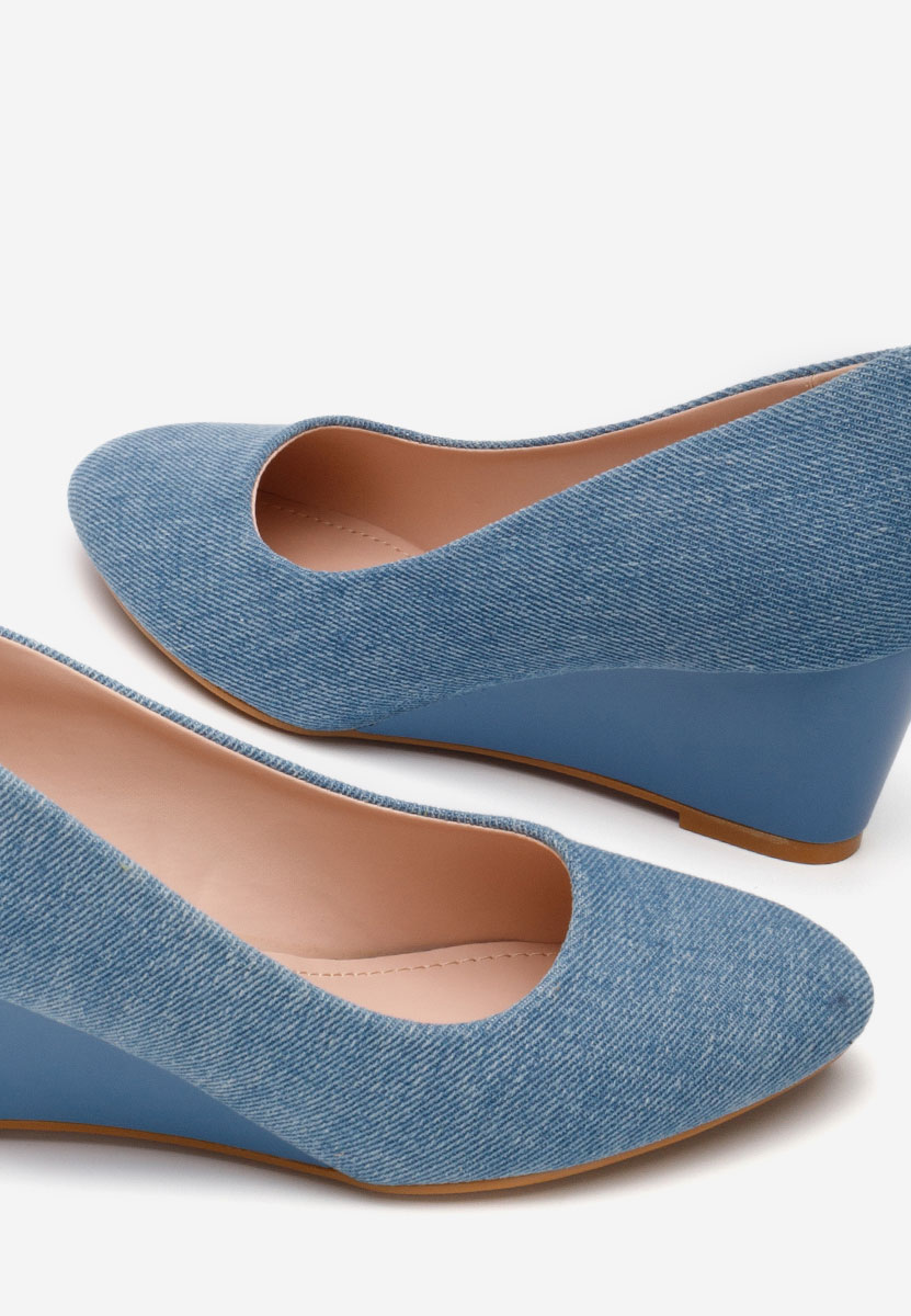 Denim lodičky na platforme Cutiara