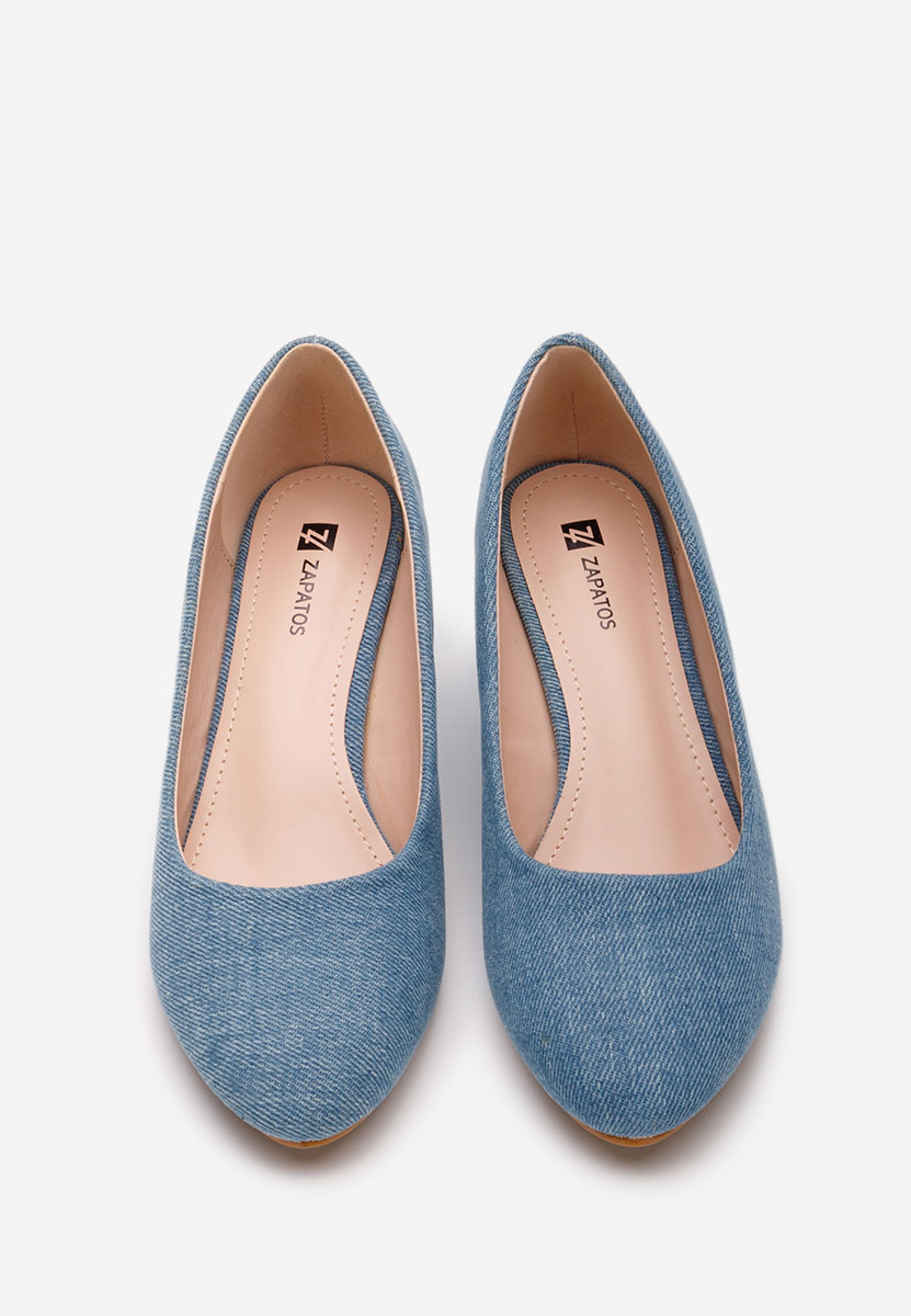 Denim lodičky na platforme Cutiara