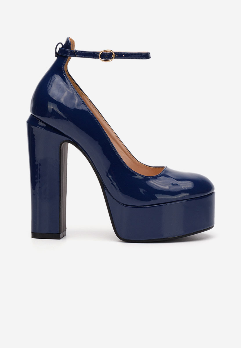 Tmavomdoré lodičky na platforme Matea