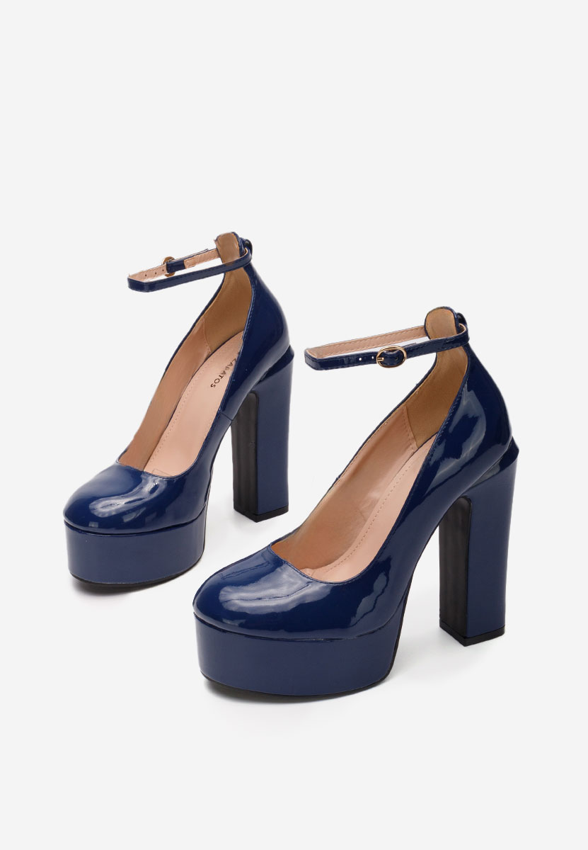 Tmavomdoré lodičky na platforme Matea