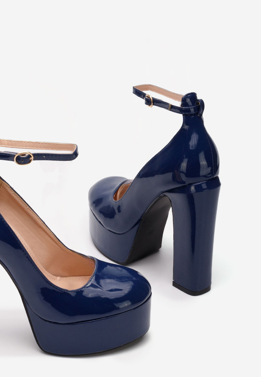 Tmavomdoré lodičky na platforme Matea