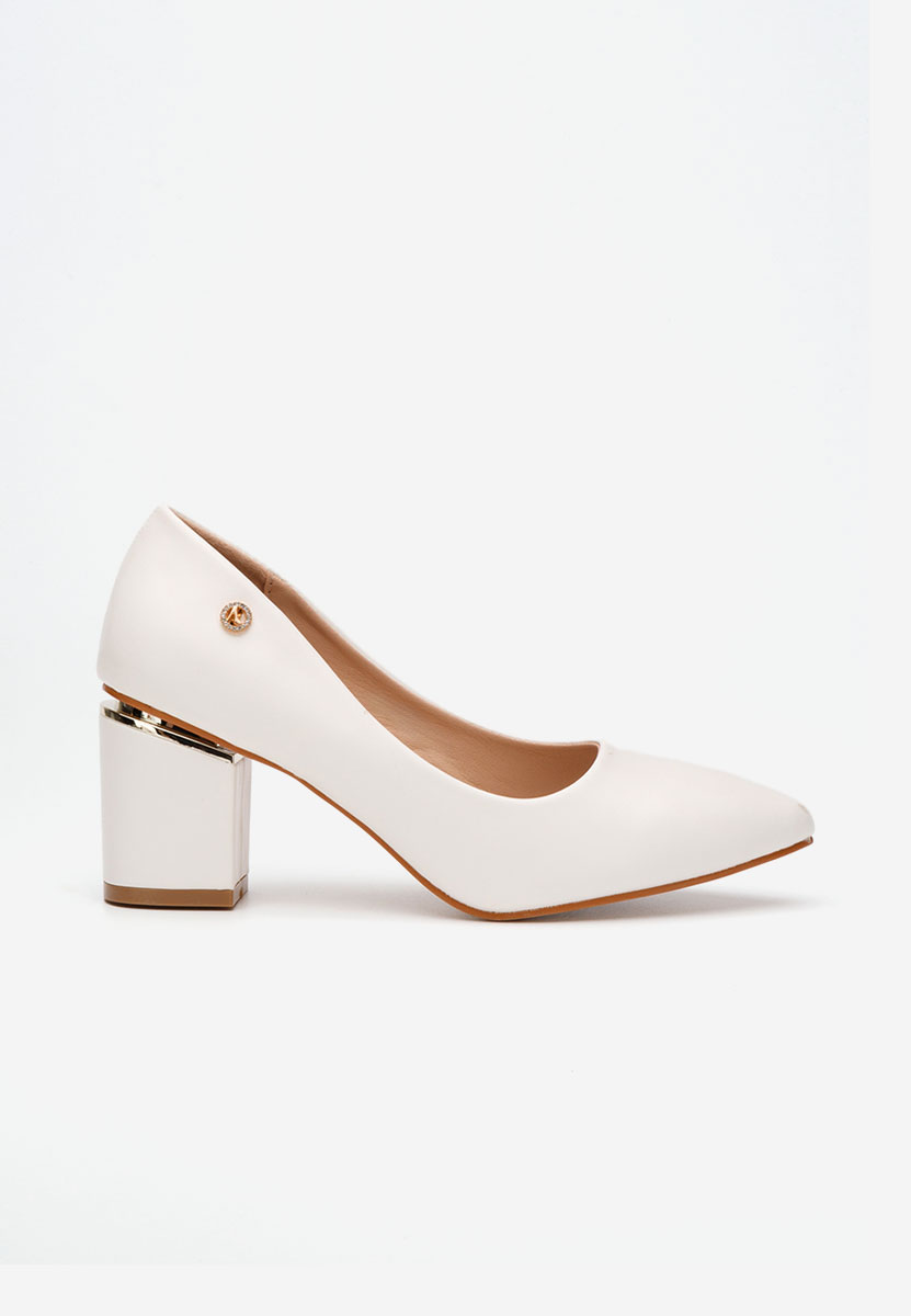 Biele elegantné lodičky Nelia