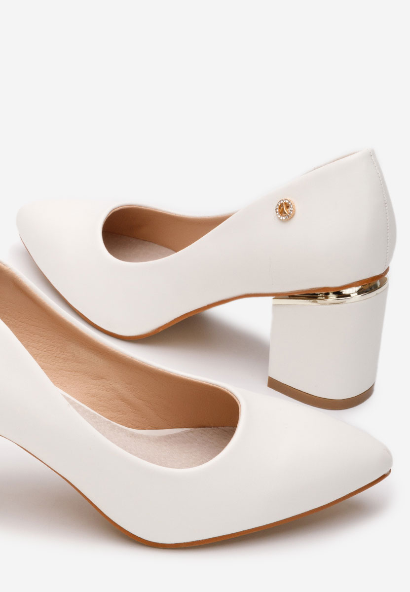 Biele elegantné lodičky Nelia