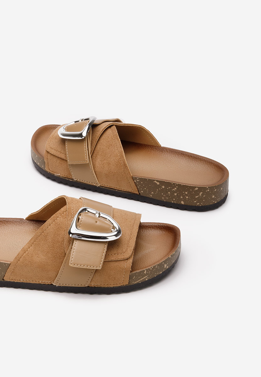 Khaki dámske šľapky Isabelle