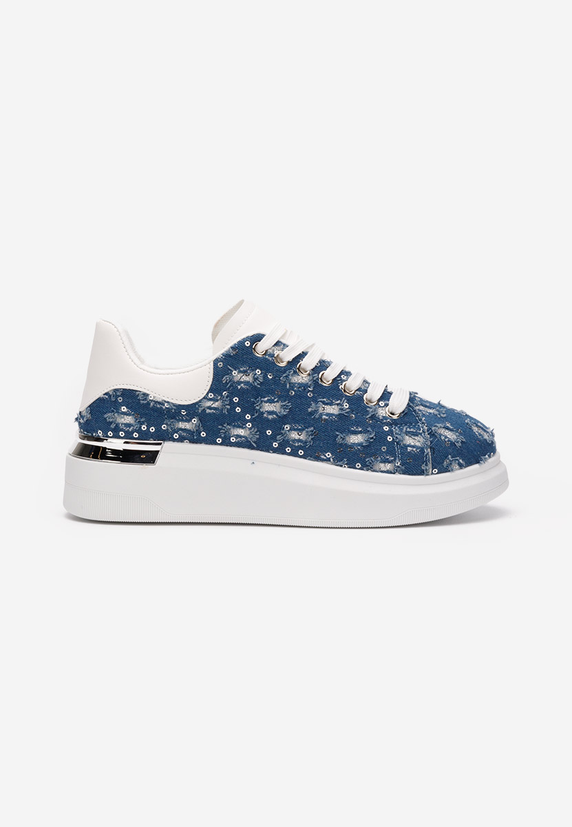 Denim tenisky na platforme Tanida