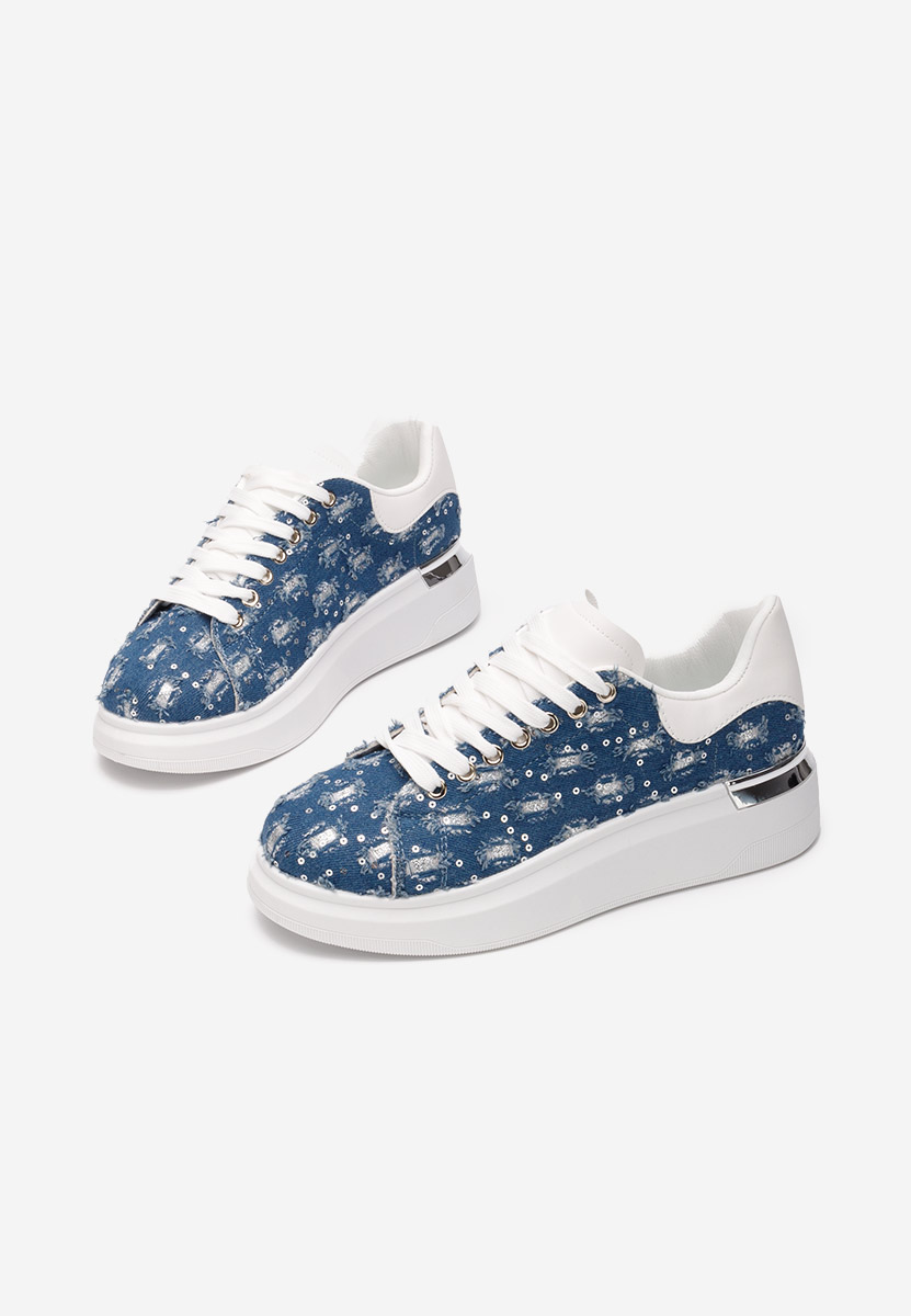 Denim tenisky na platforme Tanida