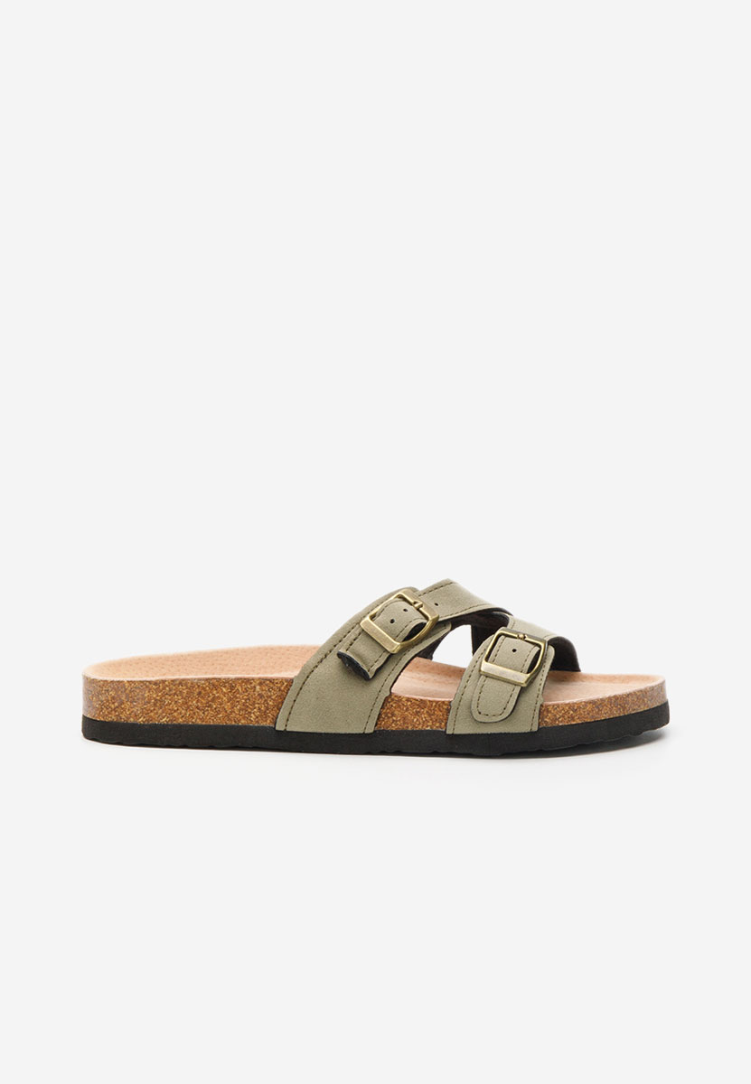 Khaki dámske šľapky Viriana