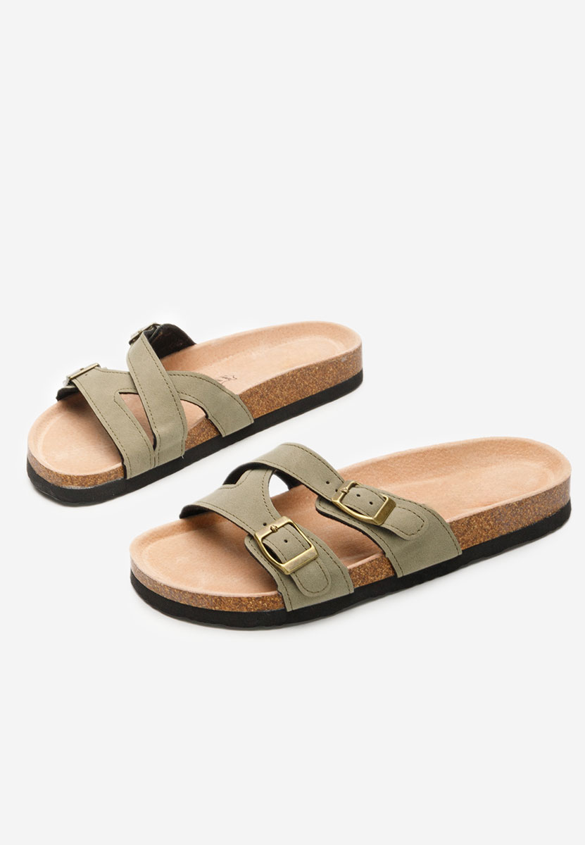 Khaki dámske šľapky Viriana