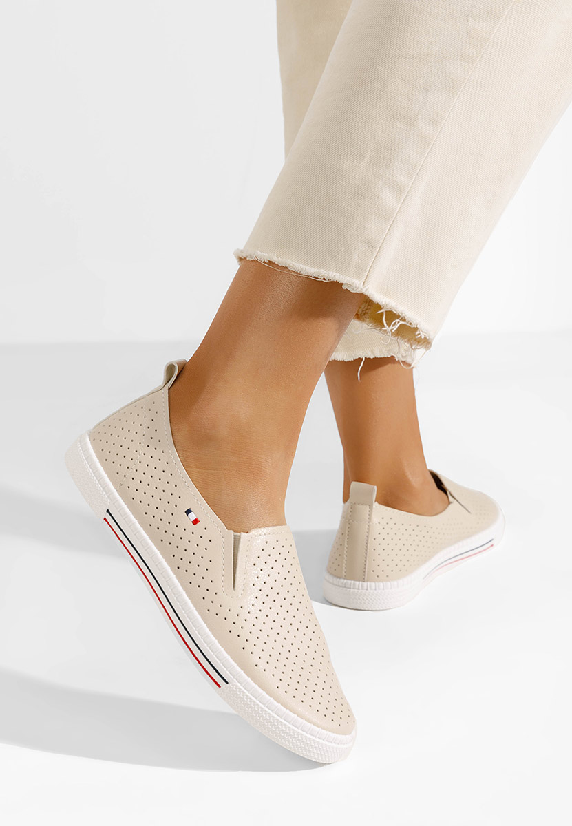 Béžové dámske poltopánky Saphira