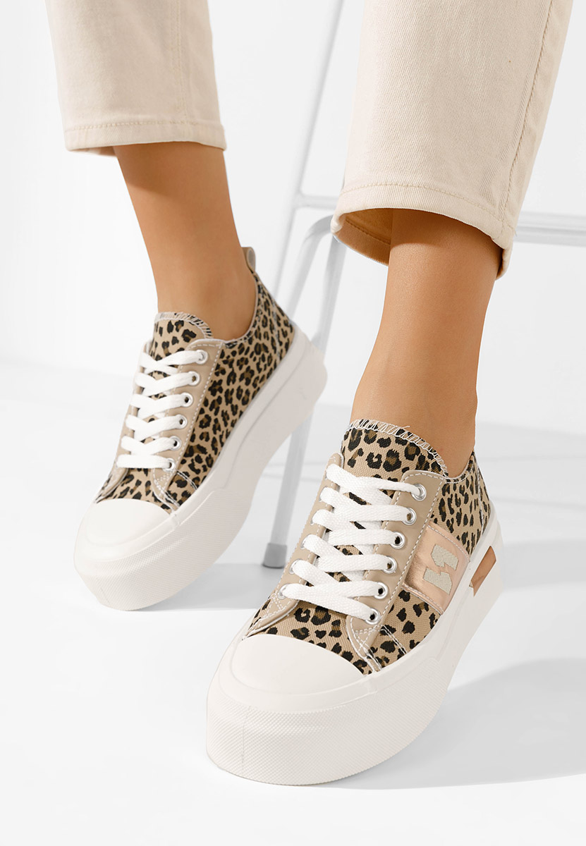 Leopardie tenisky na platforme Kelia