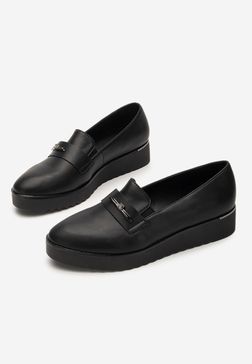 Čierne dámske poltopánky Caterina