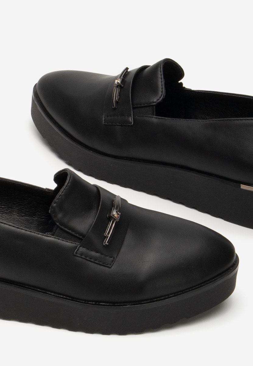 Čierne dámske poltopánky Caterina