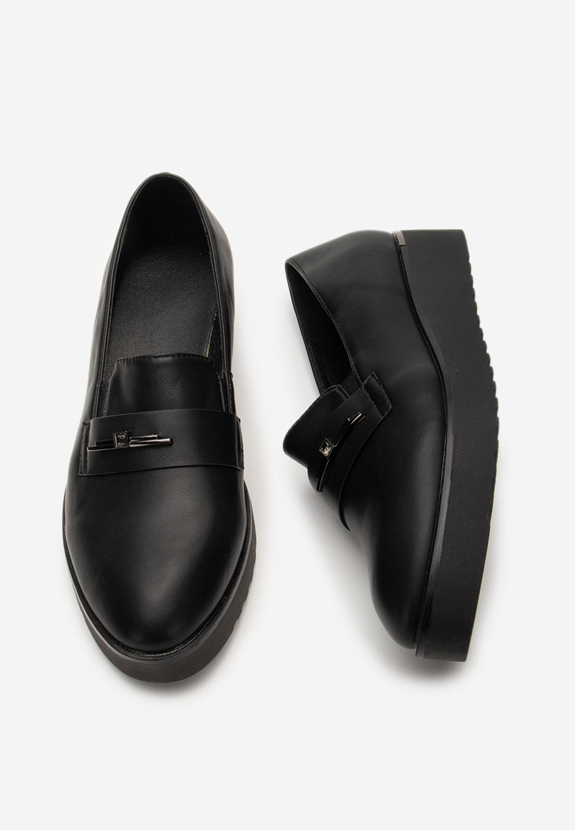 Čierne dámske poltopánky Caterina