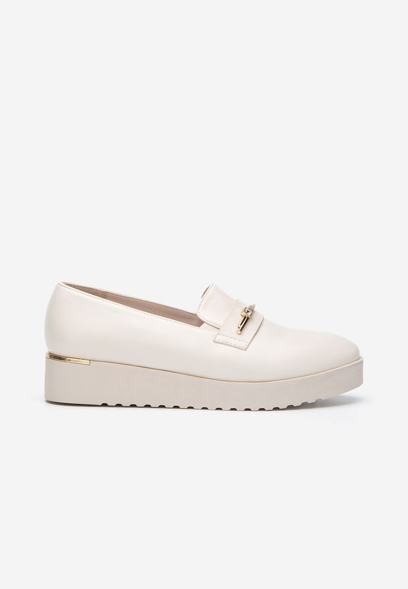 Béžové dámske poltopánky Caterina