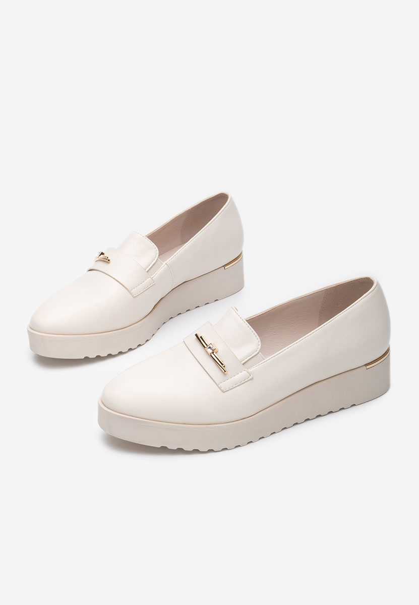 Béžové dámske poltopánky Caterina