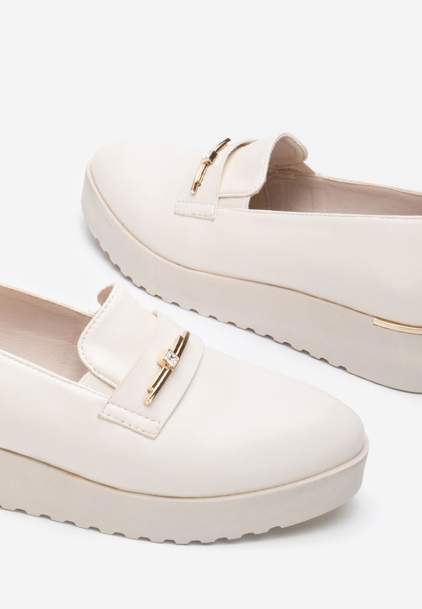 Béžové dámske poltopánky Caterina