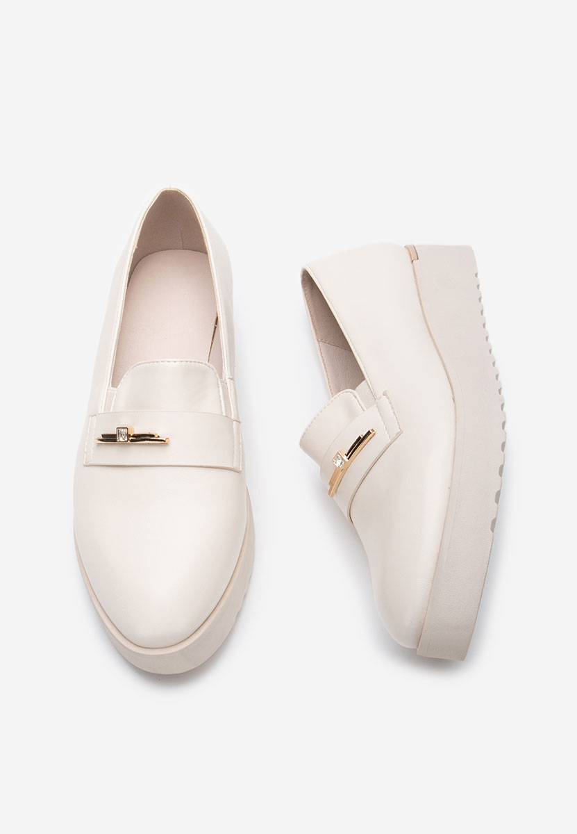 Béžové dámske poltopánky Caterina