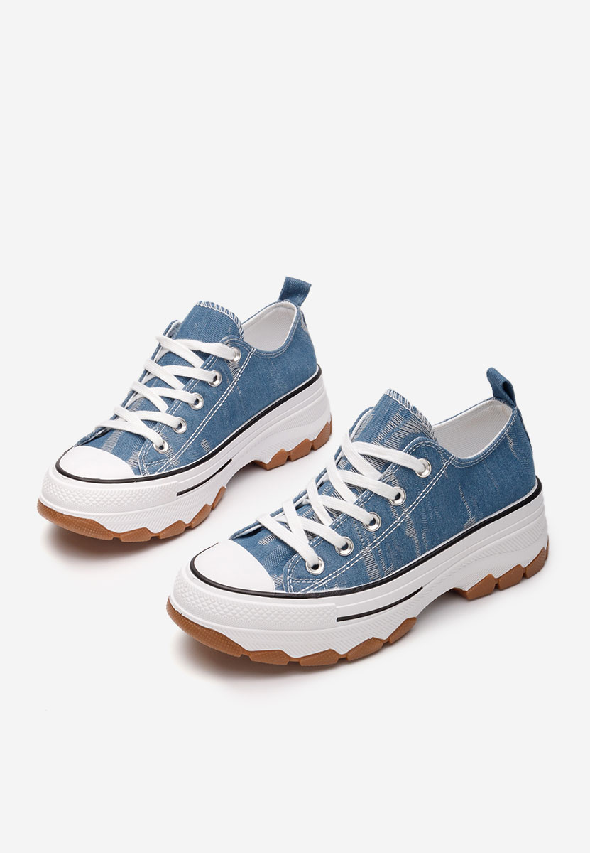 Denim tenisky na platforme Raviana