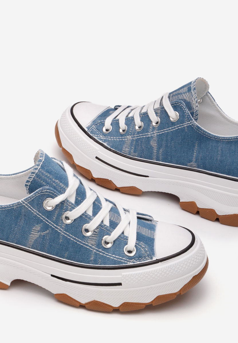 Denim tenisky na platforme Raviana