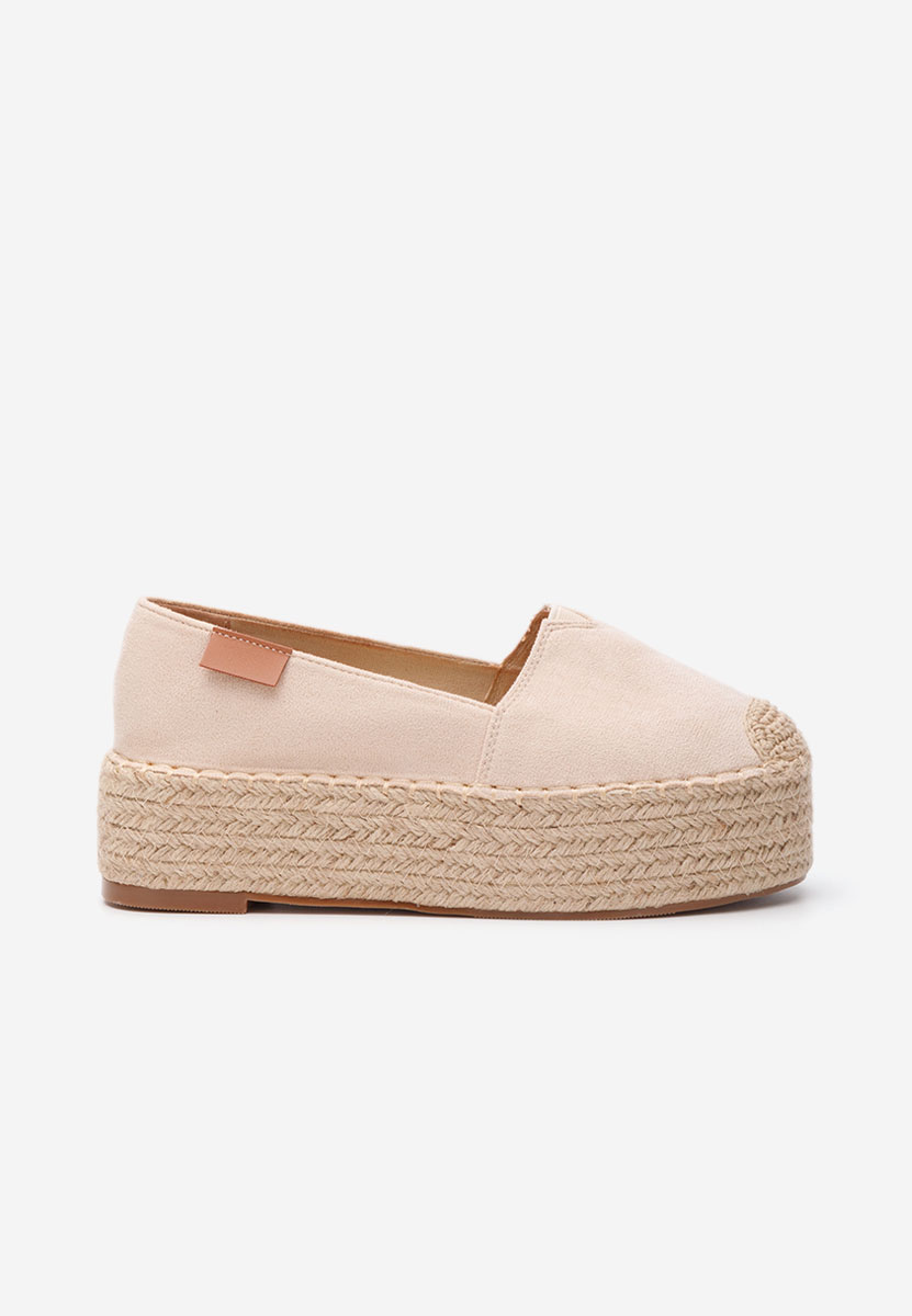Béžové espadrilky na platforme Laguna