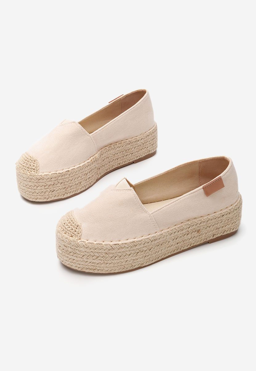 Béžové espadrilky na platforme Laguna