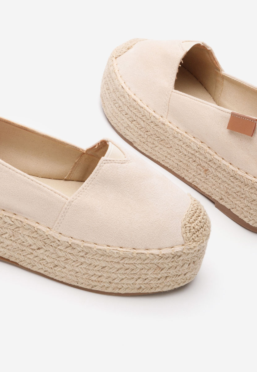Béžové espadrilky na platforme Laguna