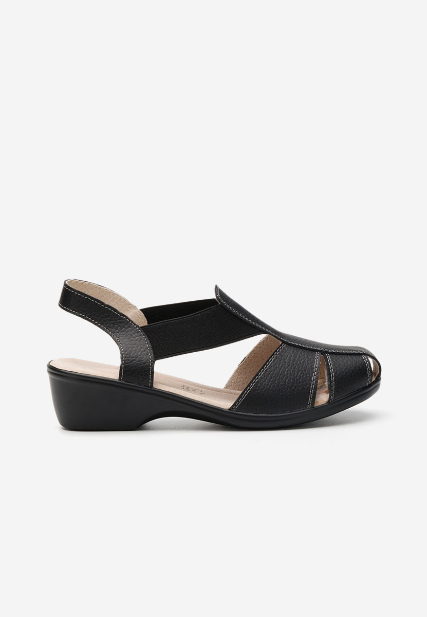 Čierne sandale na nizkom opatku Melona V4