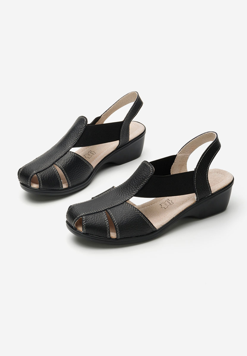 Čierne sandale na nizkom opatku Melona V4