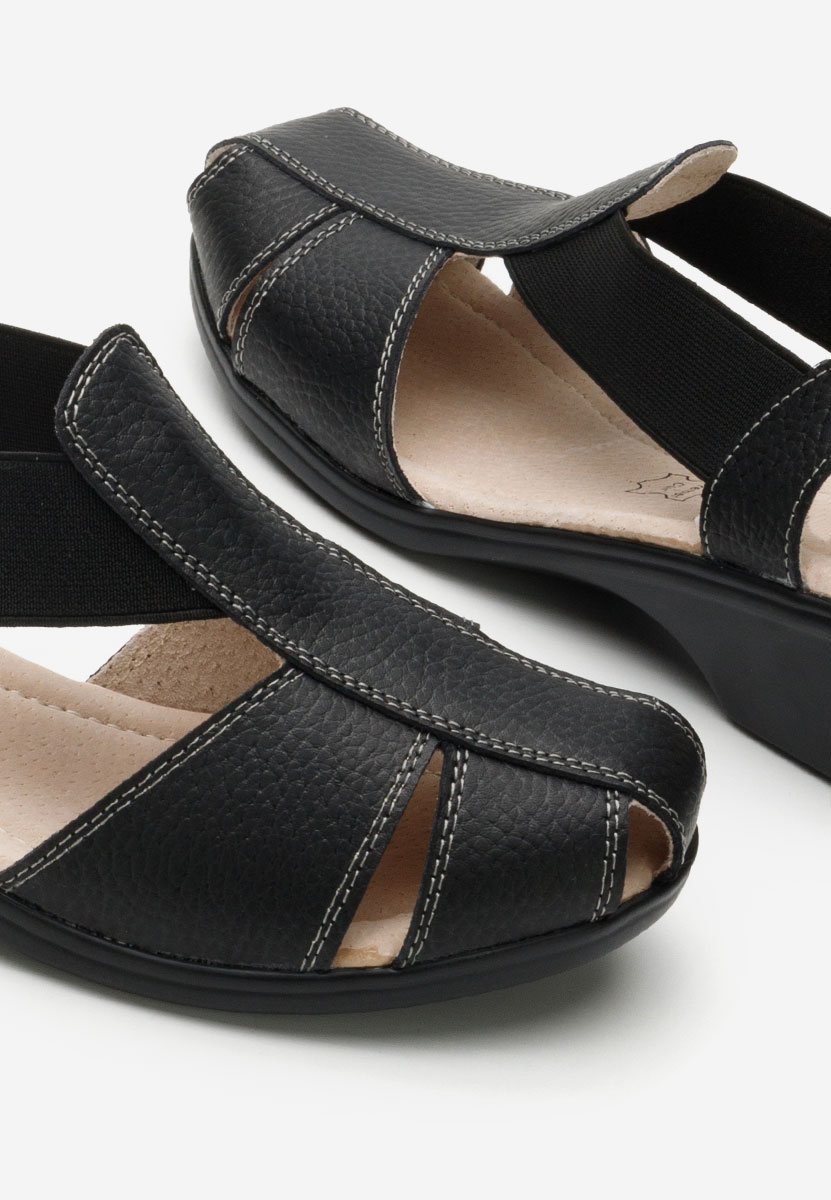 Čierne sandale na nizkom opatku Melona V4