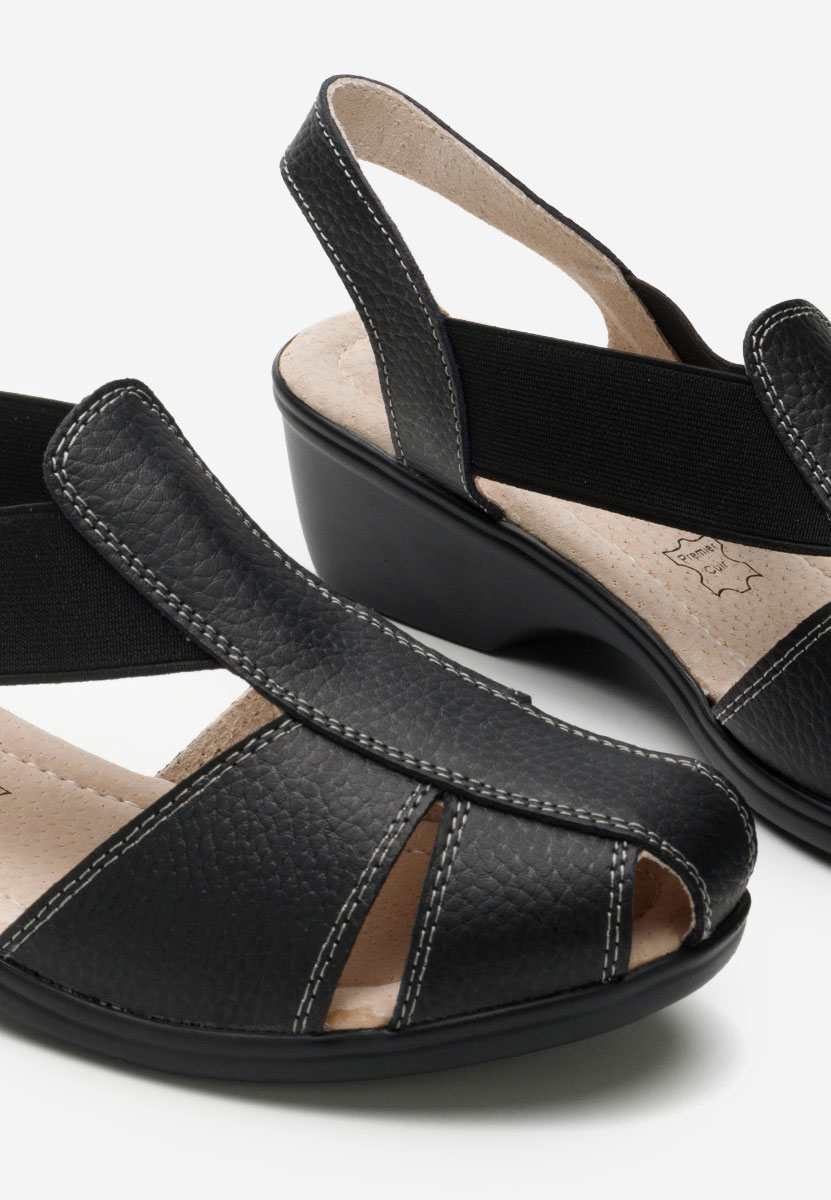Čierne sandale na nizkom opatku Melona V4