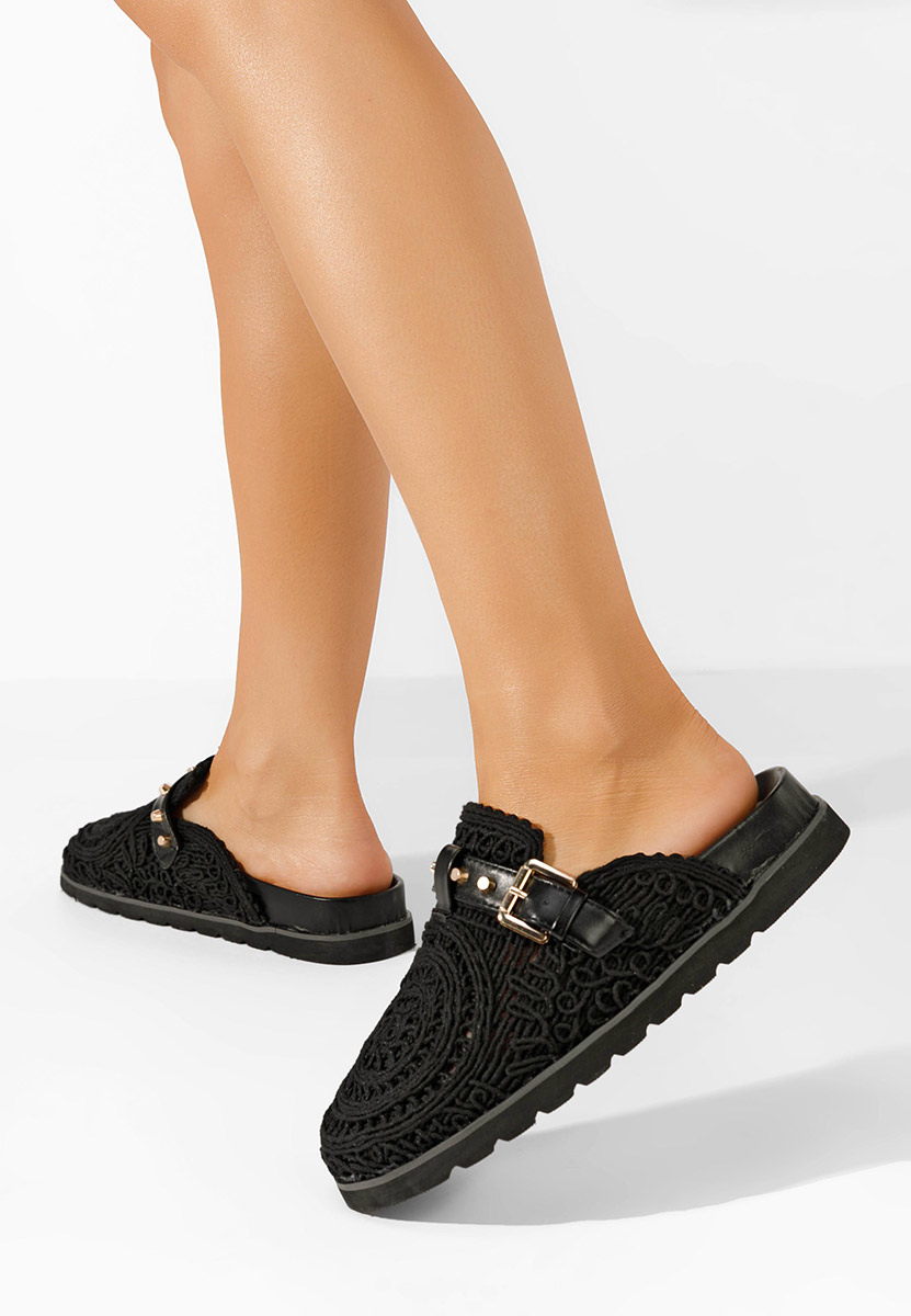 Čierne šľapky dámske Salovia